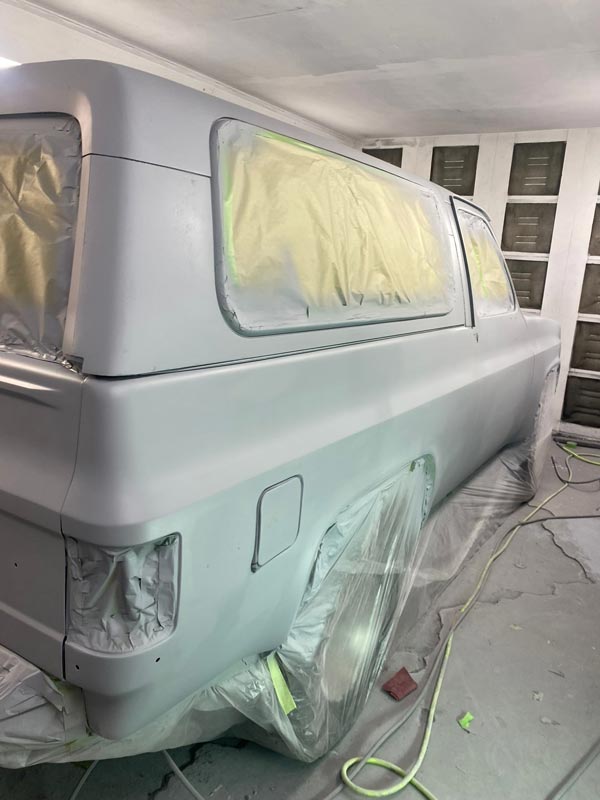 Base coat application with professional spray equipment