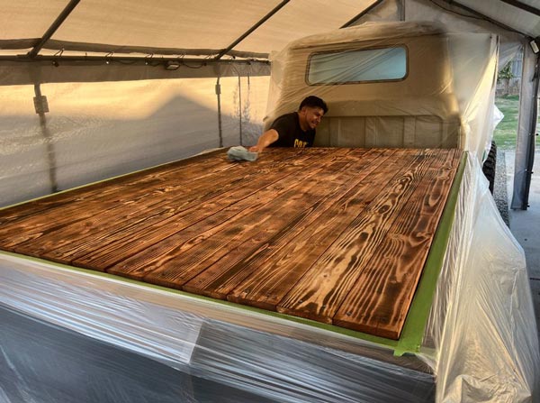 Professional photography of restored truck