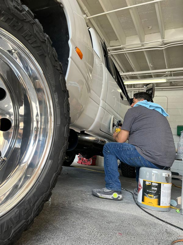 Clear coat application