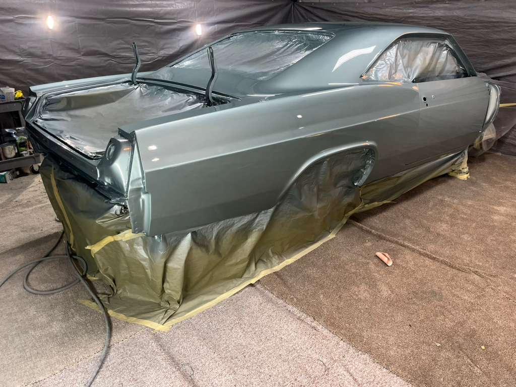 Final blue-green metallic finish - rear view