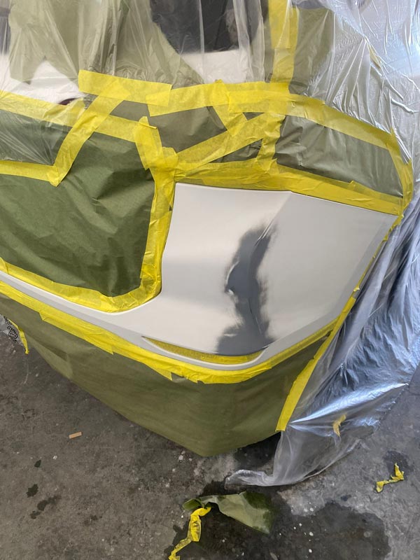 Professional masking and preparation for paint work