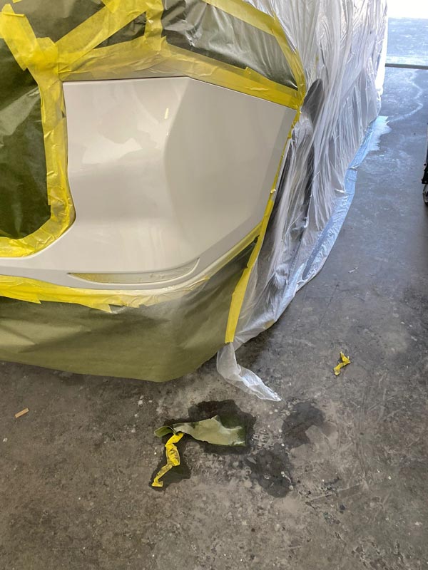 Detailed masking technique protecting adjacent panels