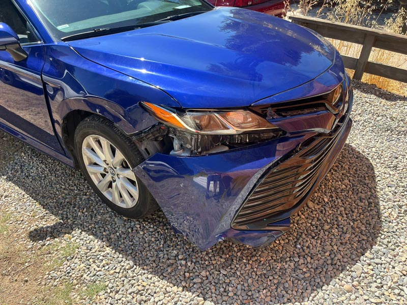 Toyota Camry front end damage repair and paint